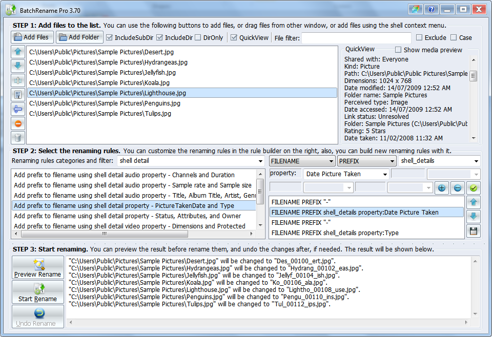 BatchRename Application